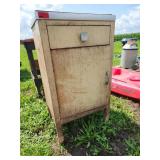 Metal Cabinet with Drawer and Door
