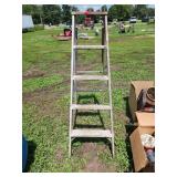 Four-Step Wooden Folding Step Ladder