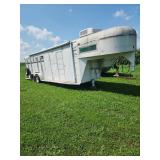 NO TITLE 1984 GN Livestock Trailer W/ Working ac