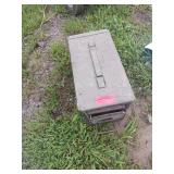 Metal Ammo Box with Cartridge Markings