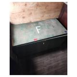 Large Green Wooden Storage Chest