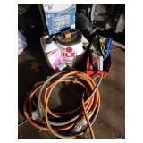 Workshop Lot: Paint, Oil, Sandpaper, Cords