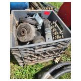 Crate of Mixed Metal and Rubber Casters