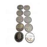 10 Eisenhower Silver Dollars