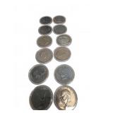 12x bid Eisenhower Dollar Coins Assortment