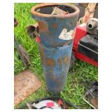 Large Blue Metal Acetylene Cylinder