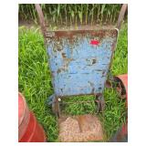 Metal Hand Truck with Blue Backplate
