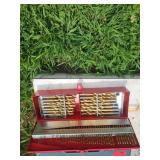 Metal Drill Bit Set in Red Metal Case