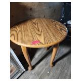 Round Wood Side Table with Three Legs