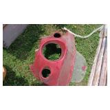 Red Motorcycle Fairing with Windshield