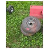 Two Steel small Trailer Wheels wTires