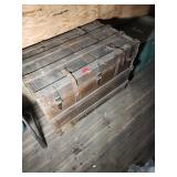 Wooden Steamer Trunk with Metal Straps
