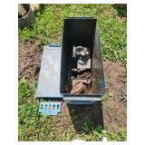 Metal Tool Box With Assorted Metal Parts