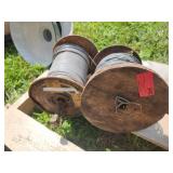 2 Spools of Wire on Wooden Reels times the