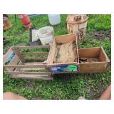 3 Wooden Crates times the bid