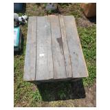 Wooden Storage Chest with Hinged Lid