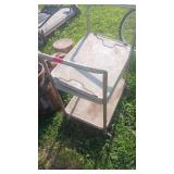 Two-Tier Metal Utility Cart on Wheels times 2