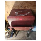 Wood and Cast Iron School Desk