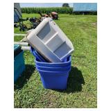 4xBID Plastic Storage Totes and Lids