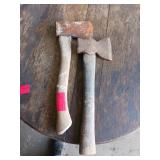 2 Hatchets with Wooden Handles times the bid