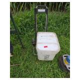 Hand Truck with Plastic Bin and Assorted Hand