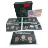 5X BID 2001 50 States Commemorative Quarters Set