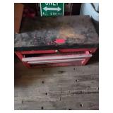 Red Metal Tool Chest with Drawers