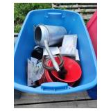 Bin of Automotive Parts and Tools