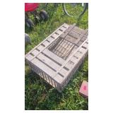 Wooden Chicken Crate with Slatted Lid