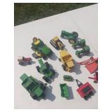 Bag of Farm Toys with Tractors and Implements
