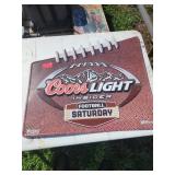 Coors Light Insider Football Saturday Tin Sign