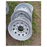 4X BID SRW 16x6K 8-Lug Steel Wheels New