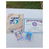 Chicago Cubs Fan Club Items and Trading Cards