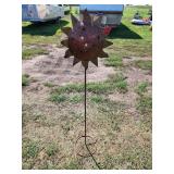 Metal Sun and Moon Garden Stake Decor