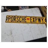 Porsche Expwy. Metal License Plate Sign