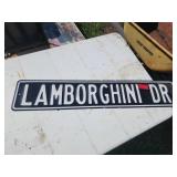 Lamborghini Dr. Metal Street Sign
