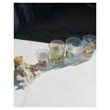 4 Disney Cups and Cherished Teddies Figurine #3136