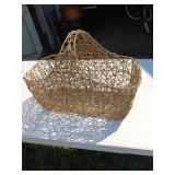 Woven Rattan Basket with Handle