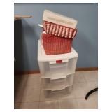 Plastic Drawer Set with Scissors and Zippers
