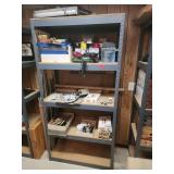 Metal Storage Shelf With Assorted Items