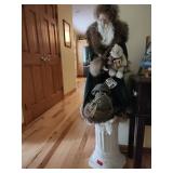 Decorative Santa Figure with Bear and Sack