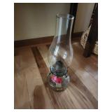 2xBID Clear Glass Hurricane Oil Lamp