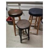 Three Mixed Bar and Counter Stools
