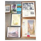 Railroad Themed Framed Pictures and Books
