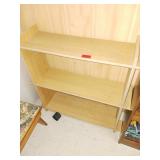 Wood Veneer Two-Shelf Bookcase