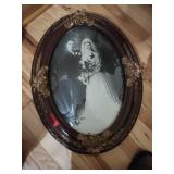 Framed Oval Wedding Portrait Photograph