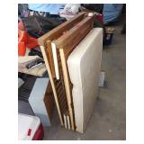 Wood Folding Baby Crib with Casters and Mattress