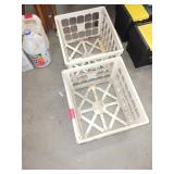2x BID Plastic Storage Crates