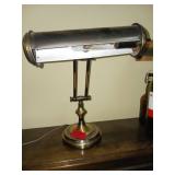 Brass and Black Metal Desk Lamp