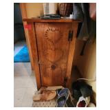 Wooden Cabinet with Carved Heart Motif